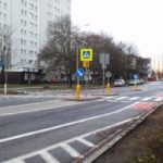 ul. Cynamonowa - przejście dla pieszych, pas roweorwy