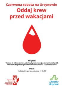 Oddaj krew na Ursynowie - krwiodawstwo
